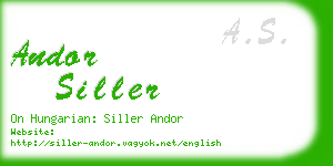 andor siller business card